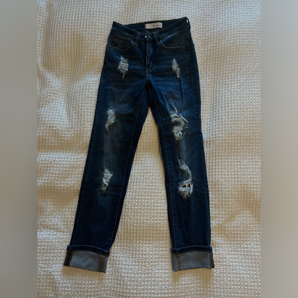 KanCan Cute Jeans with Cheetah Print